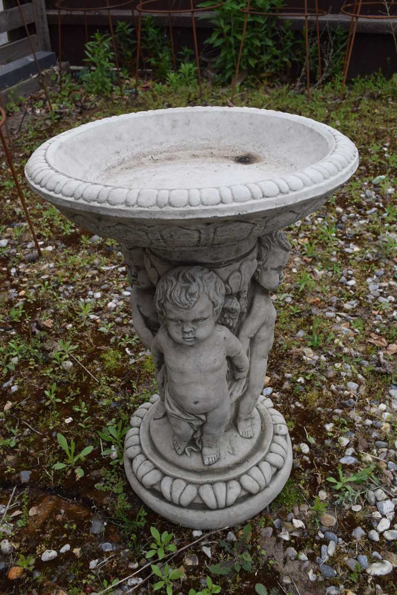 Composite bird bath, height approx 55cm - Image 2 of 2