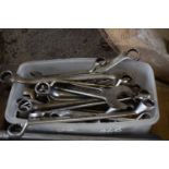 Large quantity of heavy duty spanners