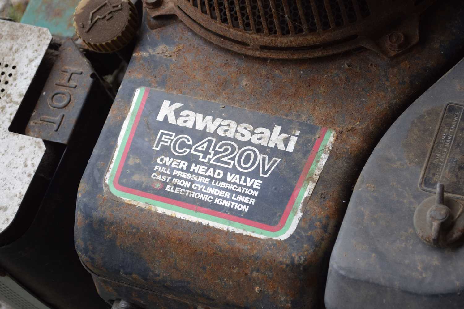 Ransomes walk behind rough cut mower with a Kawasaki FC420v petrol engine - Image 2 of 3