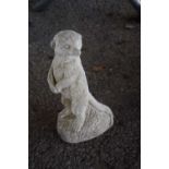 Small composite statue of a meerkat, height approx 30cm