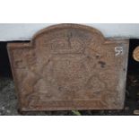 Vintage cast iron plaque marked '1633', width 60cm