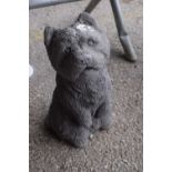 Composite garden statue formed as a dog, height 32cm