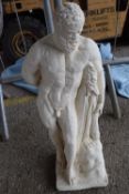 Composite garden statue of Hercules