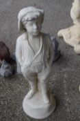 Composite garden statue of a boy, height 60cm