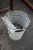 Two metal buckets