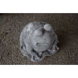 Garden statue formed as a frog, height approx 18cm