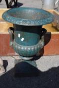 Cast iron urn/planter, height 44cm