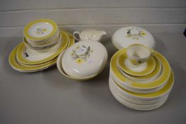 QUANTITY OF SUSIE COOPER FLORAL DECORATED TEA WARES