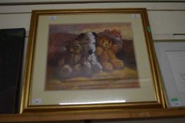 Sheri Hornsey, Teddy bears, pastel, signed and dated 96 lower right, 35 x 42cm