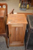 LATE VICTORIAN AMERICAN WALNUT SINGLE DOOR BEDSIDE CABINET