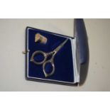 CASED SEWING SCISSORS AND THIMBLE
