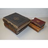 ANTIQUE WELSH BIBLE AND VARIOUS OTHER VOLUMES (4)