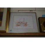 KENNETH GRANT, STUDY OF A FISHING BOAT, F/G