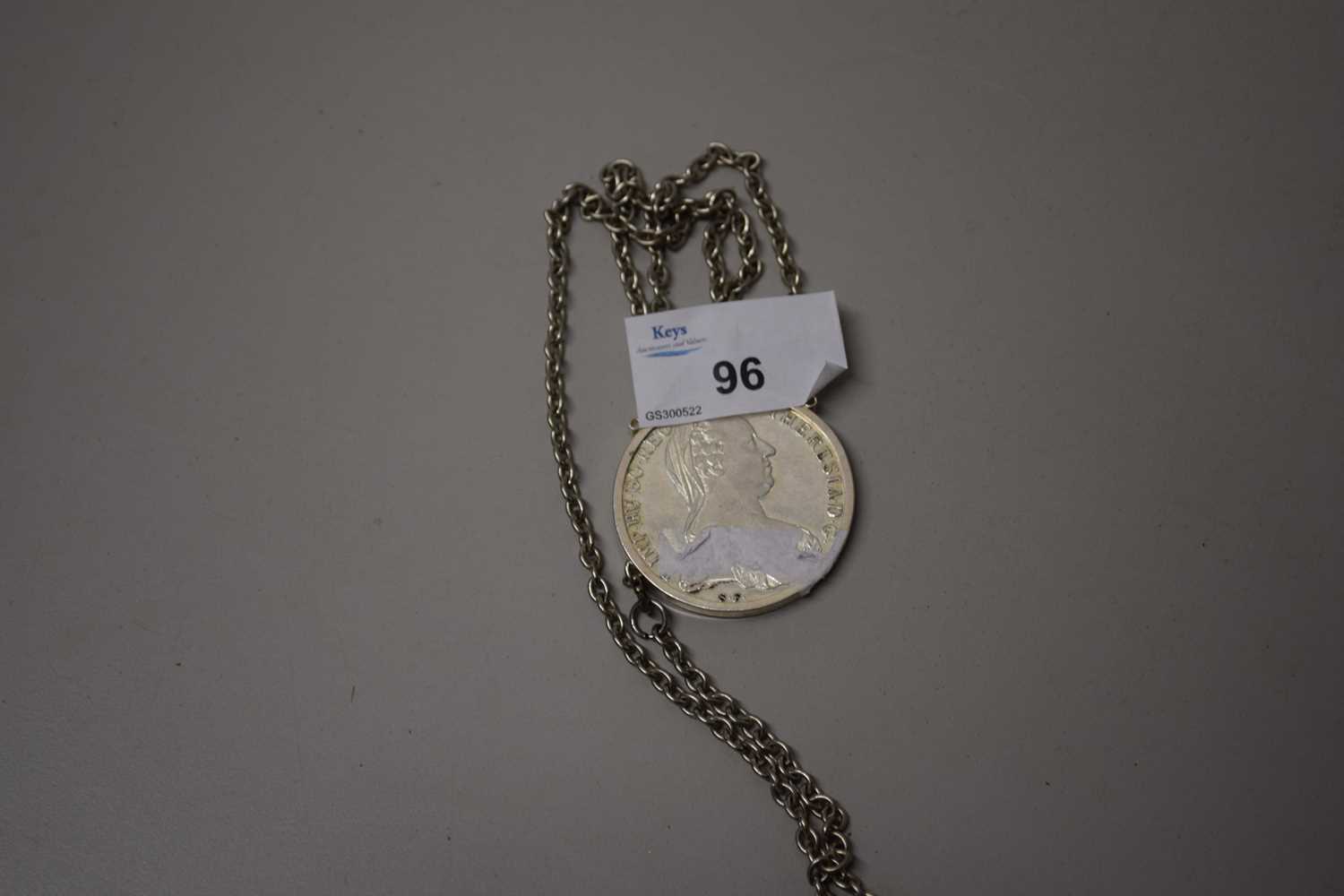 THALER COIN IN PENDANT MOUNT WITH CHAIN