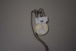 THALER COIN IN PENDANT MOUNT WITH CHAIN