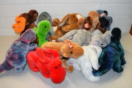 BOX OF VARIOUS LARGE TY BEANIE BABIES