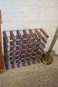 WOOD AND METAL WINE RACK