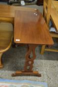 LATE VICTORIAN MAHOGANY RECTANGULAR CENTRE TABLE WITH PIERCED SUPPORTS, 76CM WIDE