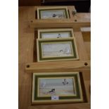 JASON PARTNER, SET OF FOUR WATERCOLOUR STUDIES, 'RINGED PLOVER', 'OYSTERCATCHERS', AND 'ROSEATE