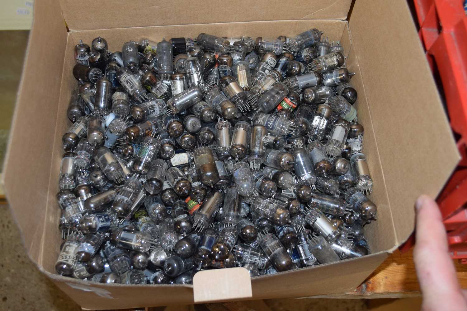 BOX OF SMALL RADIO VALVES