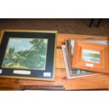 SEVEN MIXED PICTURES AND PRINTS TO INCLUDE JOHN CONSTABLE