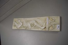 MODERN PLASTERWORK WALL PLAQUE DECORATED WITH A CLASSICAL LADY