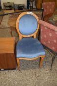 BLUE UPHOLSTERED SIDE CHAIR