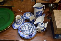 VARIOUS BLUE AND WHITE CERAMICS