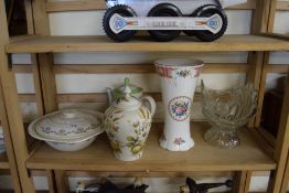 VARIOUS GLASS AND CERAMICS TO INCLUDE A ROYAL ALBERT VASE