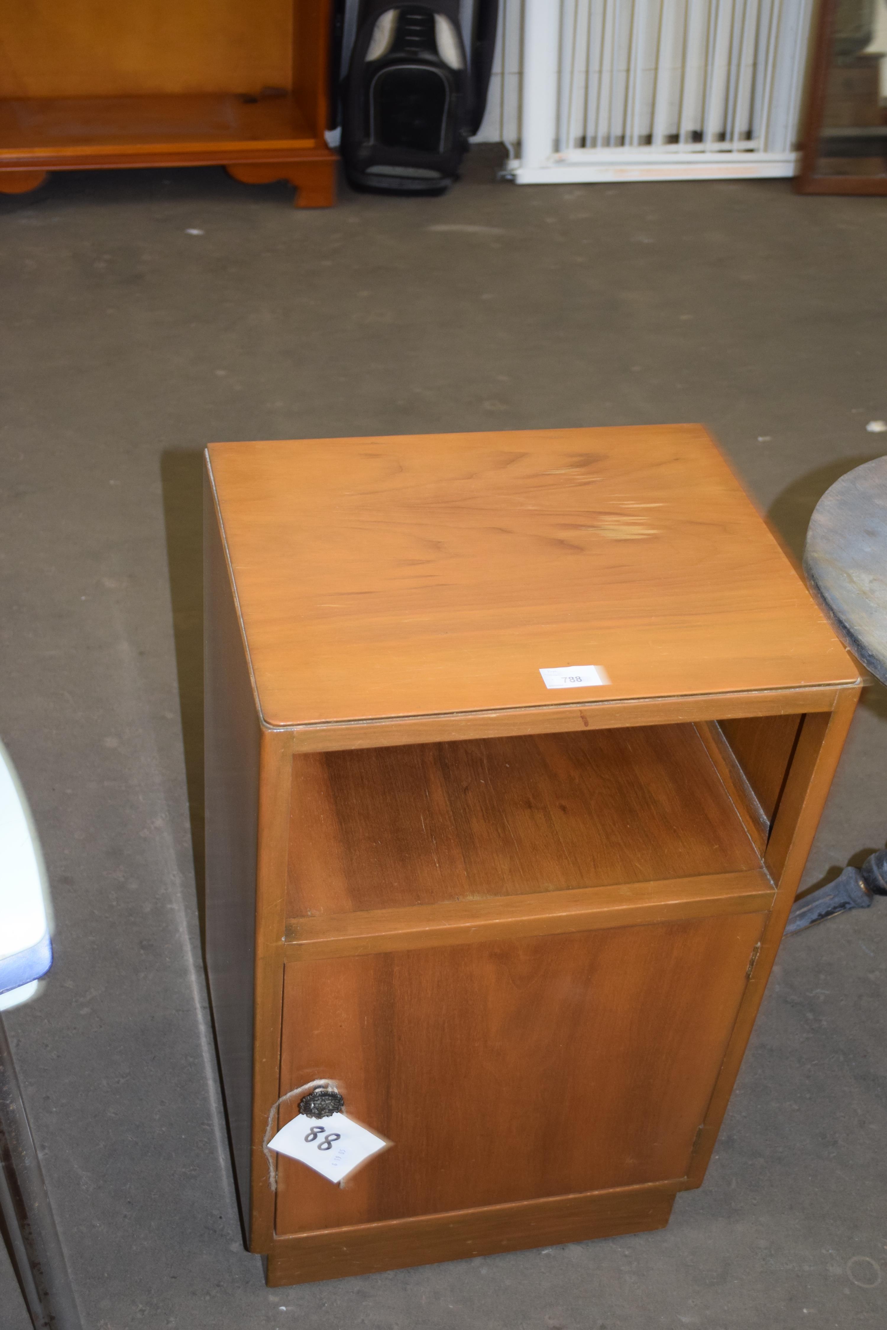 WALNUT VENEERED BEDSIDE CABINET - Image 2 of 2