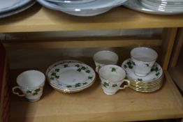 QUANTITY OF COLCLOUGH IVY LEAF DECORATED TEA WARES