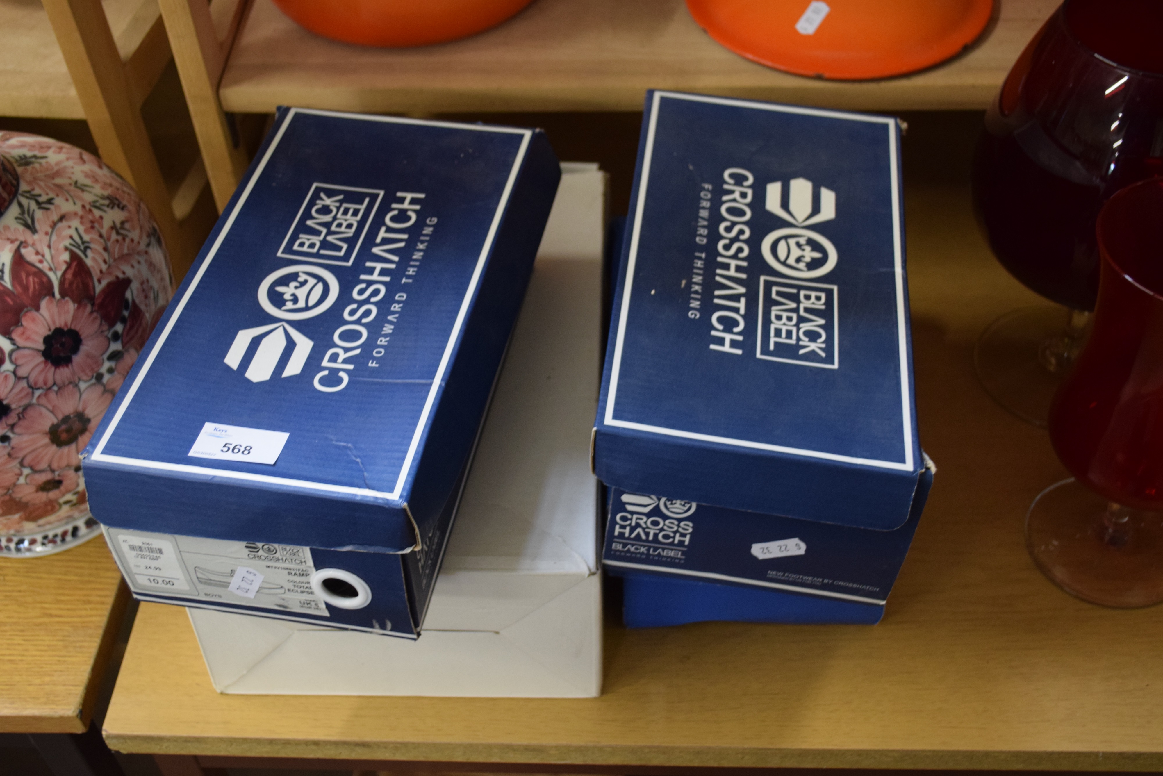 FOUR BOXED PAIRS OF SHOES TO INCLUDE CROSSHATCH AND KEDS