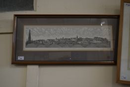 GRAHAM FORBES, BLACK AND WHITE PRINT, EDINBURGH FROM PRINCES STREET, F/G