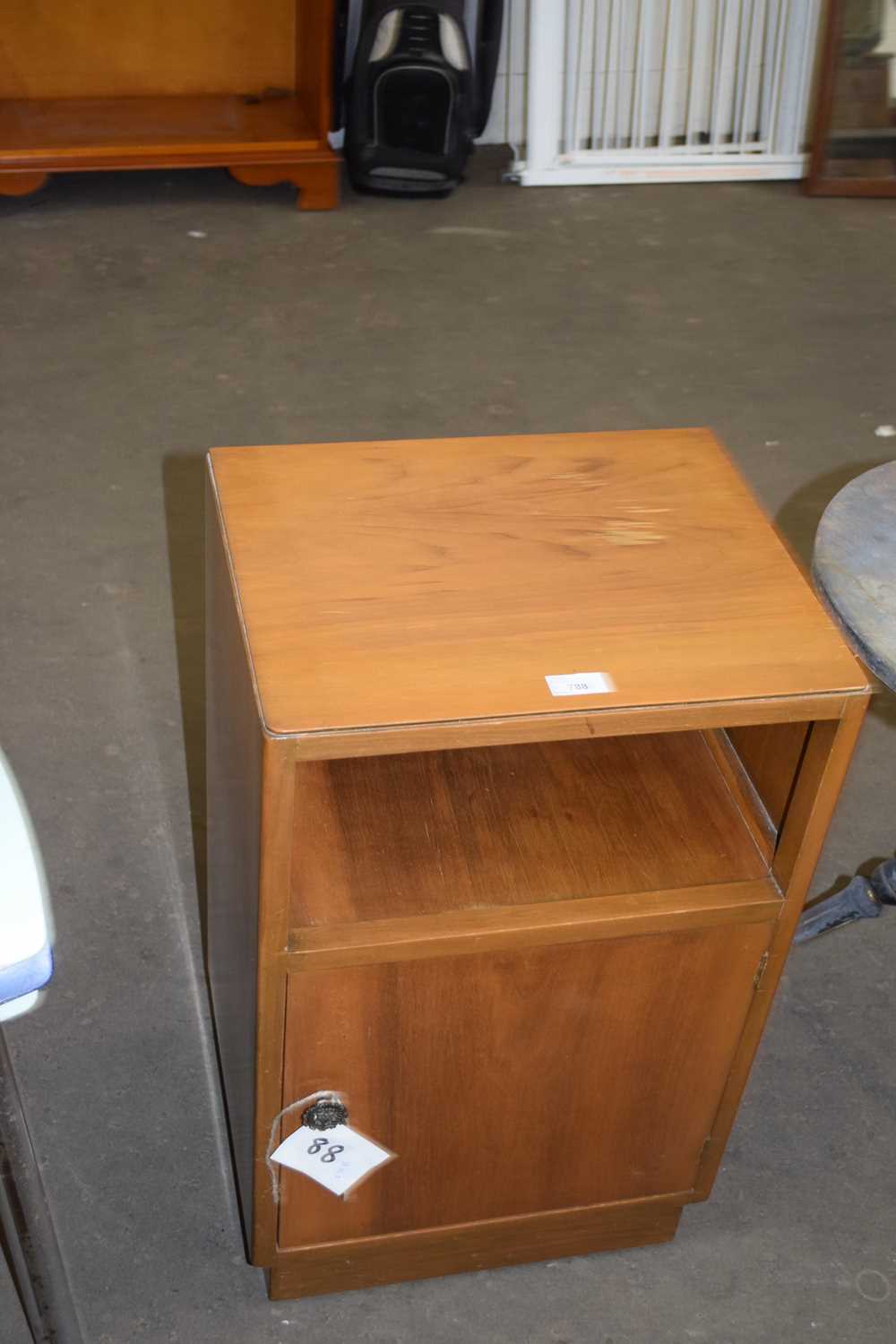 WALNUT VENEERED BEDSIDE CABINET