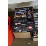TWO SMALL BOXES OF DVDS