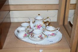 REGAL PORCELAIN MINIATURE TEA SET WITH TRAY