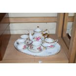 REGAL PORCELAIN MINIATURE TEA SET WITH TRAY