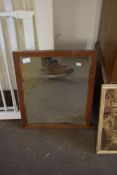 SMALL OAK FRAMED MIRROR