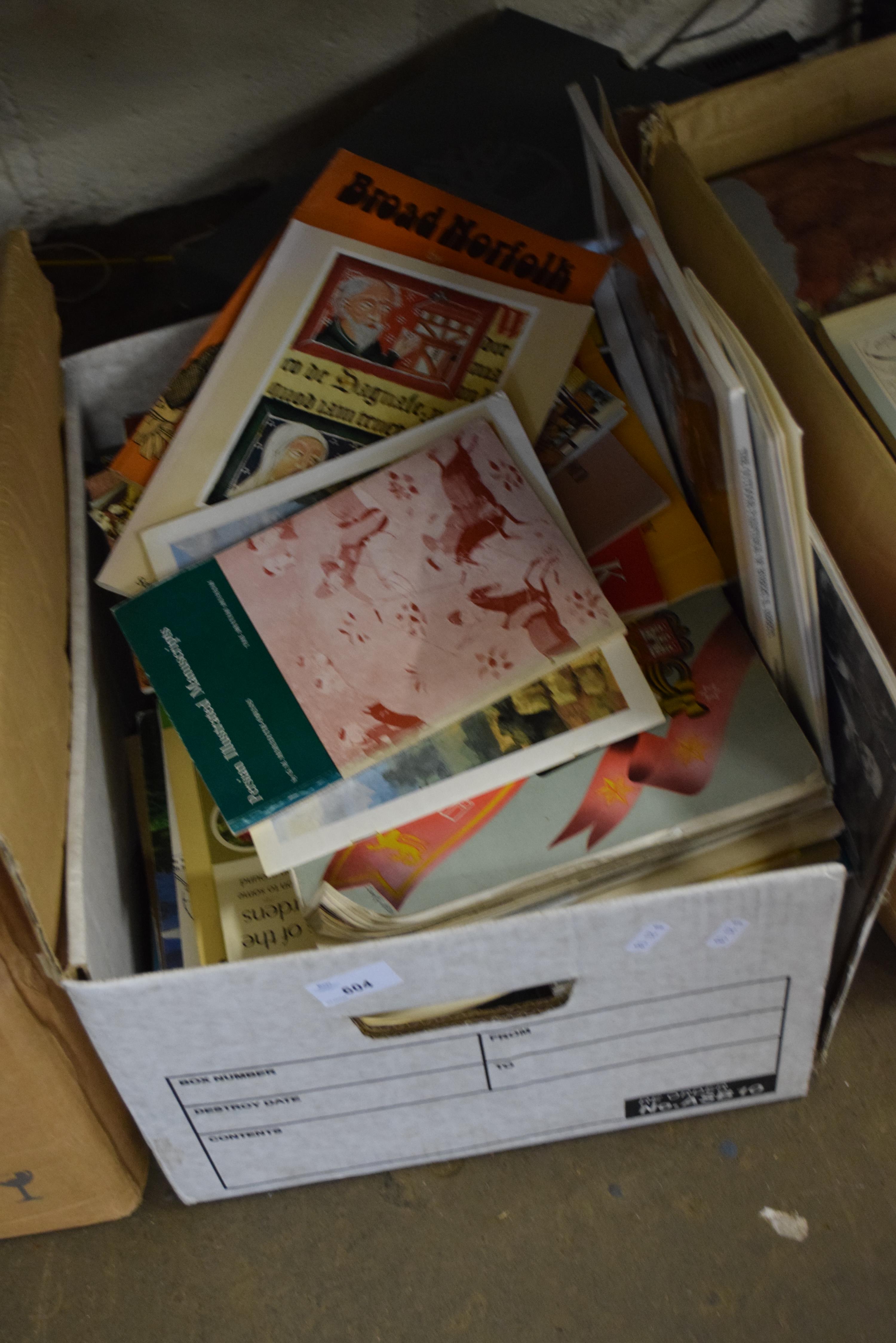 BOX OF VARIOUS BOOKS, EPHEMERA ETC TO INCLUDE LOCAL INTEREST