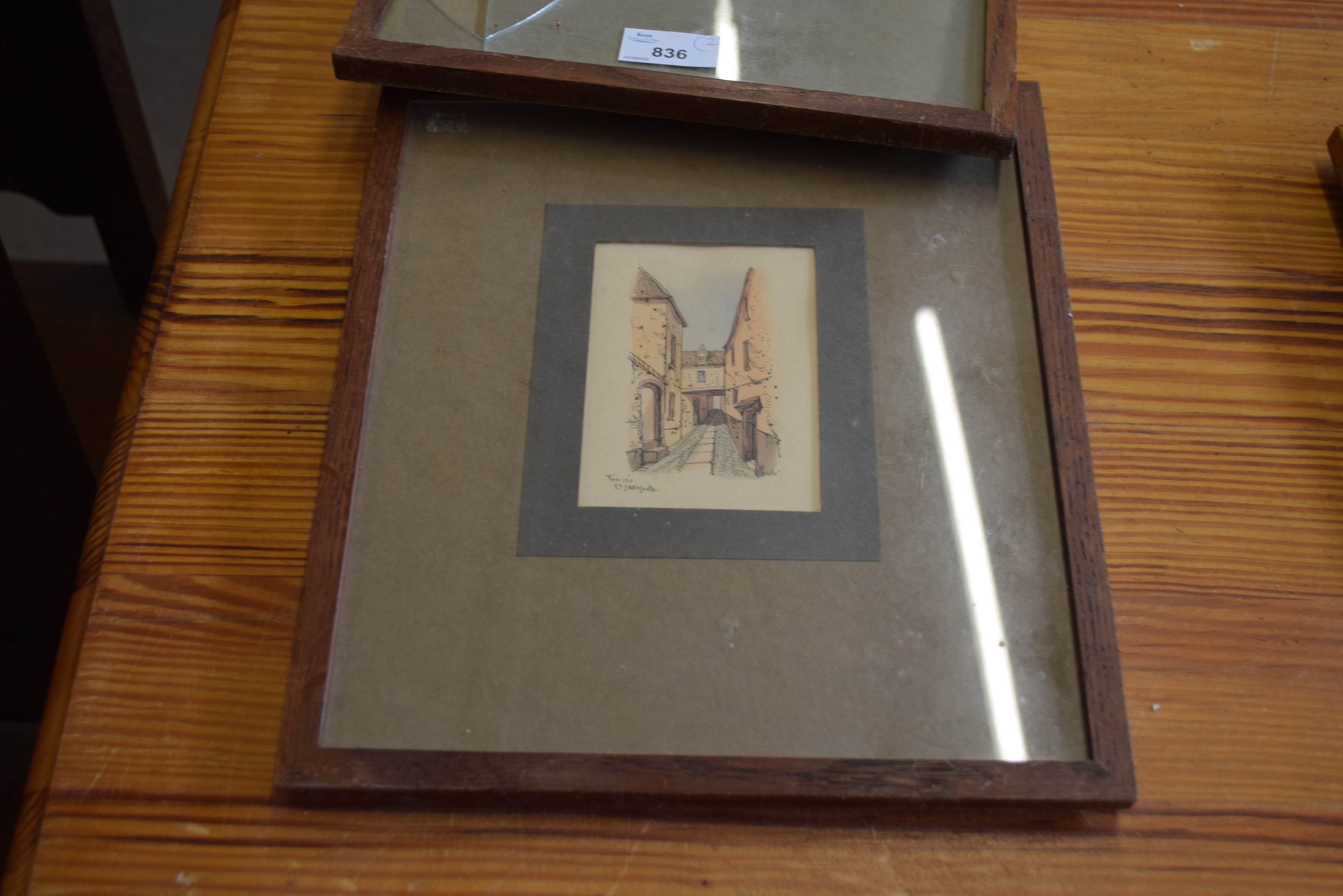Edward Pococke, signed pair of watercolours, 'Row 13 and Row 121, Gt Yarmouth', 4.5 x 3.5ins - Image 4 of 4