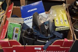 BOX OF VARIOUS CAMERAS