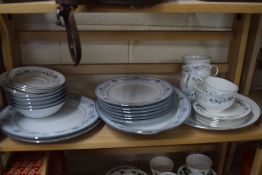 QUANTITY OF NORITAKE BLUE HILLS TABLE WARES TOGETHER WITH A QUANTITY OF WEDGWOOD TEA WARES