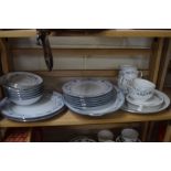 QUANTITY OF NORITAKE BLUE HILLS TABLE WARES TOGETHER WITH A QUANTITY OF WEDGWOOD TEA WARES