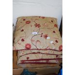 FOUR FLORAL CUSHIONS