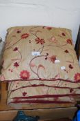 FOUR FLORAL CUSHIONS