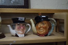 TWO NOVELTY CHARACTER TEA POTS