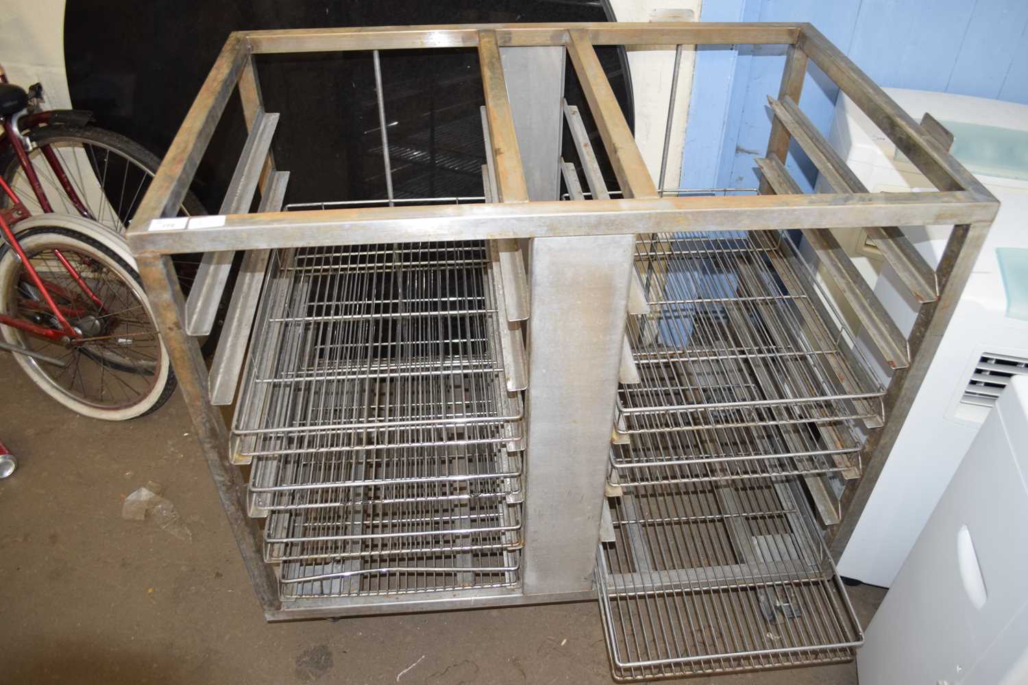 STEEL COMMERCIAL KITCHEN RACK WITH PULL OUT DRAWERS