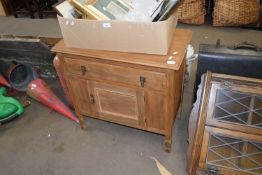 SMALL LATE VICTORIAN AMERICAN WALNUT ONE-DOOR ONE DRAWER SIDE CABINET