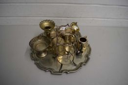 TRAY OF MIXED SILVER PLATED WARES