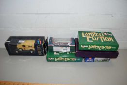 BOXED TOY VEHICLES TO INCLUDE CORGI LIMITED EDITION, EDDIE STOBART MINIBUS AND OTHERS
